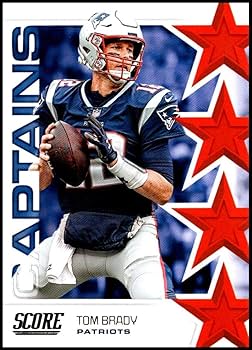 NFL Patriots Brady ジャージ　サイズM Amazon.com: 2019 Score NFL Captains #14 Tom Brady New
